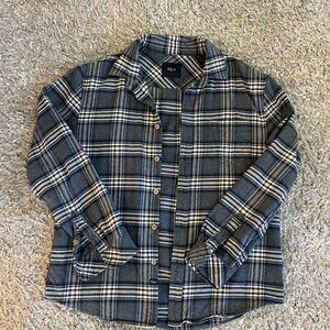 Rails Blue and White Plaid Casual Button Down Shirt